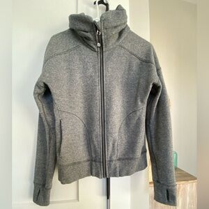 Lululemon Hug It Out Gray Zip-Up Jacket